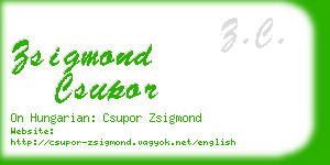 zsigmond csupor business card